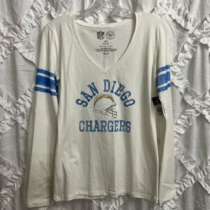 NFL San Diego Chargers Long Sleeve V-Neck Jersey NWT